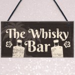 The Whisky Bar Sign Pub Hotel Home Bar Man Cave Hanging Plaque