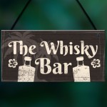 The Whisky Bar Sign Pub Hotel Home Bar Man Cave Hanging Plaque