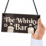 The Whisky Bar Sign Pub Hotel Home Bar Man Cave Hanging Plaque