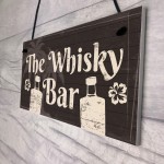 The Whisky Bar Sign Pub Hotel Home Bar Man Cave Hanging Plaque