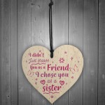 Special FRIEND Sister Gifts Wood Heart Christmas Friendship Gift