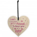 Special FRIEND Sister Gifts Wood Heart Christmas Friendship Gift