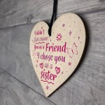 Special FRIEND Sister Gifts Wood Heart Christmas Friendship Gift