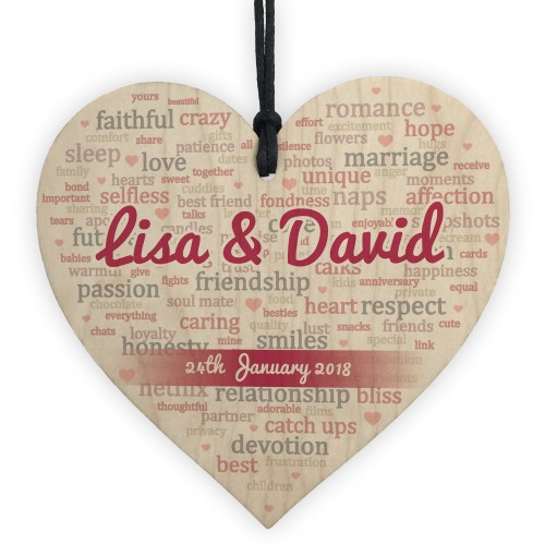 Anniversary PERSONALISED Couples Boyfriend Girlfriend Gifts