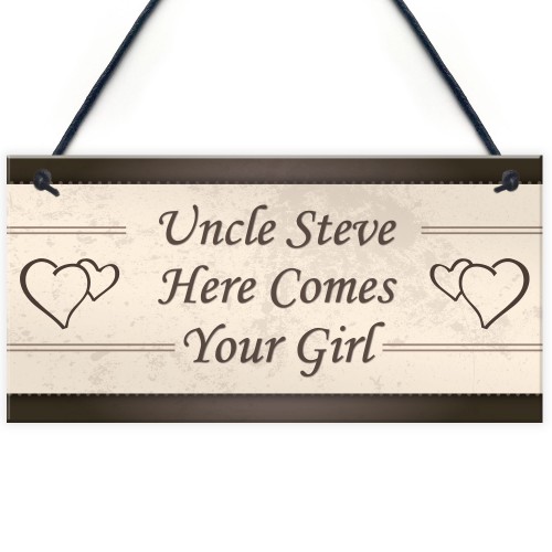 Personalised Bride Usher Wedding Hanging Plaque Reception 