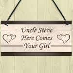 Personalised Bride Usher Wedding Hanging Plaque Reception 