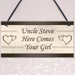 Personalised Bride Usher Wedding Hanging Plaque Reception 