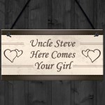 Personalised Bride Usher Wedding Hanging Plaque Reception 