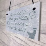 Nautical Quirky Grey Bathroom Signs Funny Wipe The Seatie Plaque