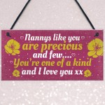 Special Gifts for Nanny Nan Granny Hanging Plaque Sign Birthday