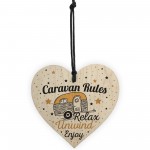 Hanging Funny Caravan Rules Sign Heart Plaque Welcome Sign