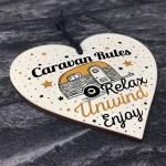 Hanging Funny Caravan Rules Sign Heart Plaque Welcome Sign