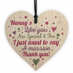 Thank You Gifts for Nanny Nan Granny Grandma Wood Heart Sign