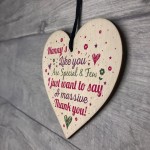 Thank You Gifts for Nanny Nan Granny Grandma Wood Heart Sign