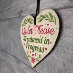 Quiet Please TREATMENT IN PROGRESS Do Not Disturb Heart Sign