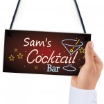 Personalised Cocktail Place Bar Club Neon Sign Drinks Plaques