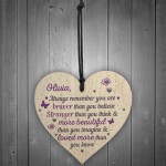 PERSONALISED Stronger Inspirational Hanging Plaque Friend Sign