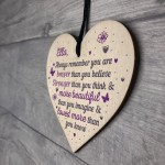 PERSONALISED Stronger Inspirational Hanging Plaque Friend Sign