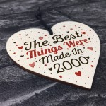 PERSONALISED Birthday Year 30th 40th 50th 60th Wood Heart Plaque