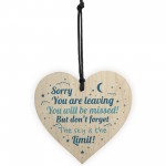 Colleague Friendship Gift Wood Heart Leaving Job Work Thank You