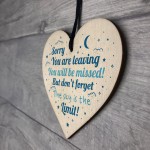 Colleague Friendship Gift Wood Heart Leaving Job Work Thank You