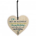 Novelty Alcohol Friendship Birthday Plaque Wood Heart Gin Vodka