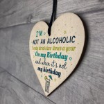 Novelty Alcohol Friendship Birthday Plaque Wood Heart Gin Vodka