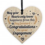 Engagement Congratulations Gift Handmade Wood Heart Wedding Gift