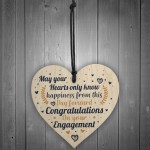 Engagement Congratulations Gift Handmade Wood Heart Wedding Gift