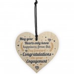 Engagement Congratulations Gift Handmade Wood Heart Wedding Gift