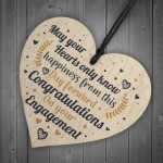 Engagement Congratulations Gift Handmade Wood Heart Wedding Gift