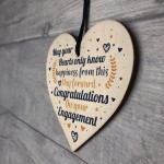 Engagement Congratulations Gift Handmade Wood Heart Wedding Gift