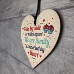 Family Gifts Mum Dad Brother Sister Wooden Heart Christmas Gift