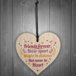 Friends Forever Handmade Wood Heart Sign Friendship Best Friend