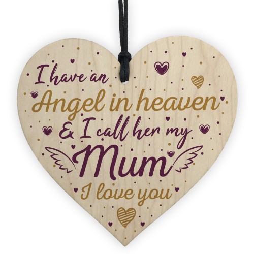 Special Mum Heart Shaped Wooden Memorial Grave Plaque Xmas 