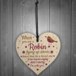 Robins Are Loved Ones Heaven Heart Plaque Dad Mum Memorial Sign