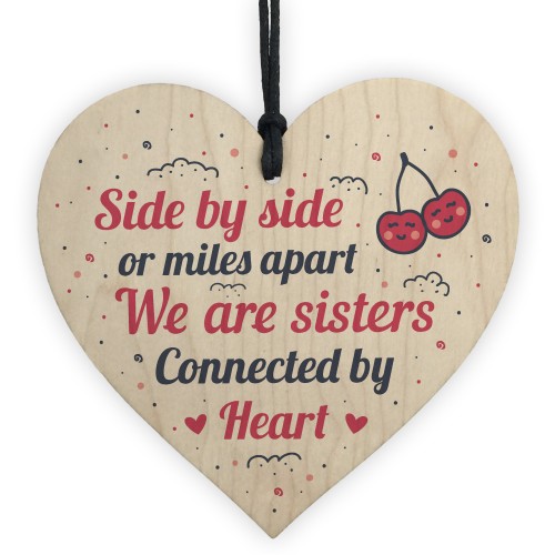 SISTER Friendship Gifts Wooden Heart Birthday Christmas Gift