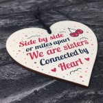 SISTER Friendship Gifts Wooden Heart Birthday Christmas Gift