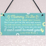 Mummy To Be From Bump Plaques Gift BABY SHOWER Baby Girl Boy