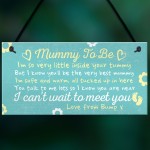 Mummy To Be From Bump Plaques Gift BABY SHOWER Baby Girl Boy