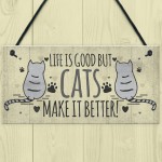 Funny Cat Signs For Home Cat House Wall Plaque Sign Xmas Gift