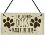 unny Dog Signs For Home Hanging Wall Plaque Sign Xmas Gift