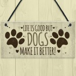 unny Dog Signs For Home Hanging Wall Plaque Sign Xmas Gift