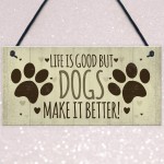 unny Dog Signs For Home Hanging Wall Plaque Sign Xmas Gift