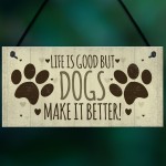 unny Dog Signs For Home Hanging Wall Plaque Sign Xmas Gift