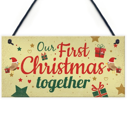 Couples First Christmas Together Plaque Xmas Tree Decoration