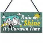 Funny Caravan Sign Caravan Time Novelty Hanging Door Wall Plaque