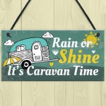 Funny Caravan Sign Caravan Time Novelty Hanging Door Wall Plaque