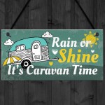 Funny Caravan Sign Caravan Time Novelty Hanging Door Wall Plaque