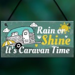 Funny Caravan Sign Caravan Time Novelty Hanging Door Wall Plaque